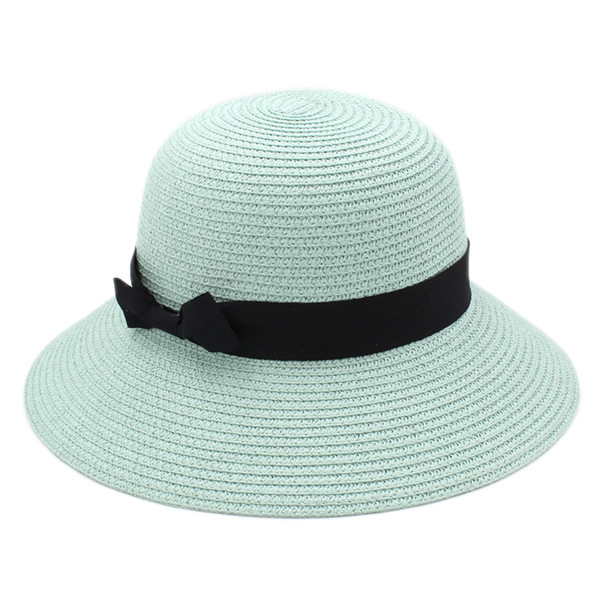 Floppy Foldable Ladies Women Straw Beach Sun Summer Cloche Hat Bowler Cap