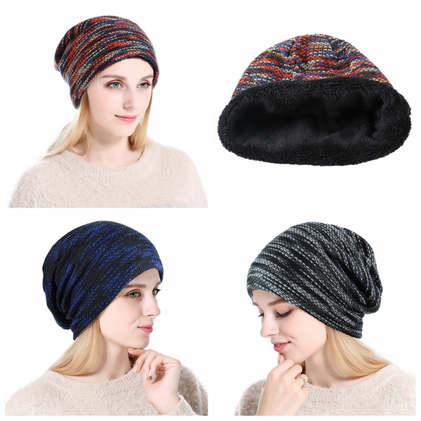 Woolen Caps 2018 Newest Colorful Women Cashmere Outdoors Hat Winter Warm Knitted Fashion Popular Hats Wholesale