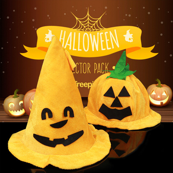 2 Designs Halloween pumpkin hats Children and Adult flannel Cloches Caps For women&men winter Holiday party cosplay Cartoon hat