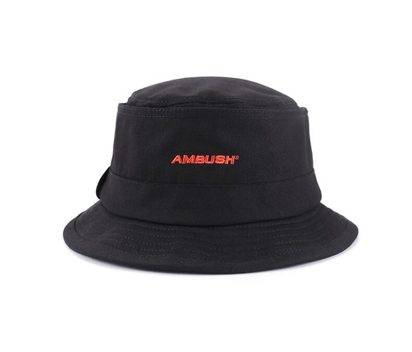 AMBUSH black Embroidered alphabet fisherman hat