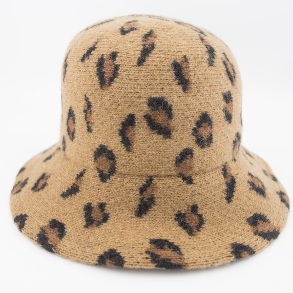 100% Wool Felt Cloche Hat Woman Autumn Winter Bucket hats Beautiful Leopard ladies hat Professional Hat Wholesale Nice Gift for Girls MH1859