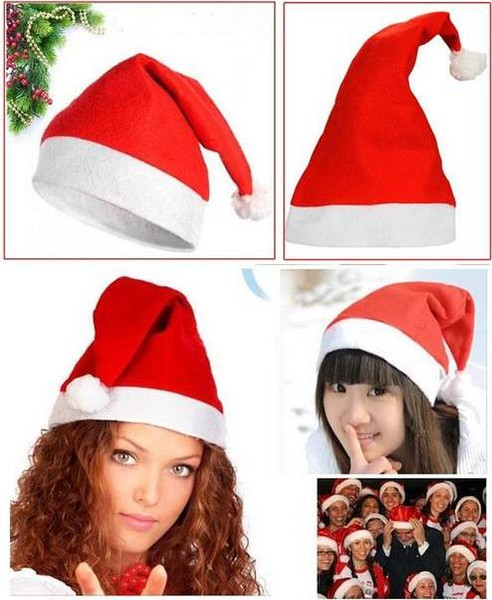 2018 new Fashion Nonwovens Christmas Santa Claus Hats Christmas Gifts Decoration Cheapest christmas santa claus cap