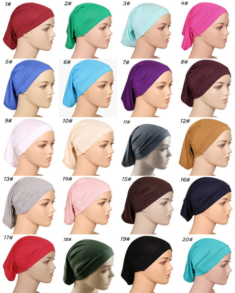 Hats & Caps For Women 2019 Brand New Fashion Muslim Hat High Quality Classic Plain Mercerized Cotton Ear Muffs Wholesale HA001