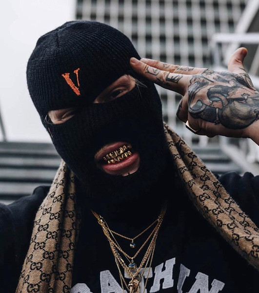 2019 New Hip Hop VLONE Bandit Headgear Big V POP STORE Guerrilla Limited Bandit Mask Cold Hat