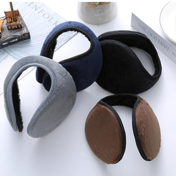 Winter ear muffs pure color fashion mens ear cover thickened earmuff cover students warm ear cover