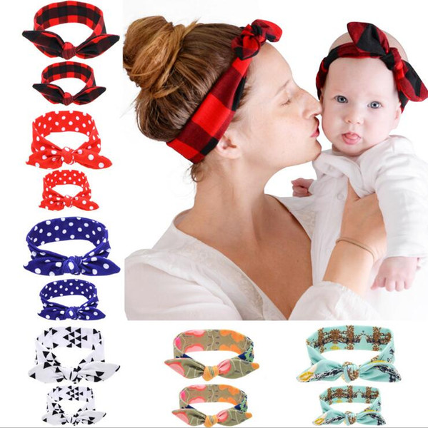 hot sale mother and child set parent-child rabbit ears hair band baby hair band headwear mother son set