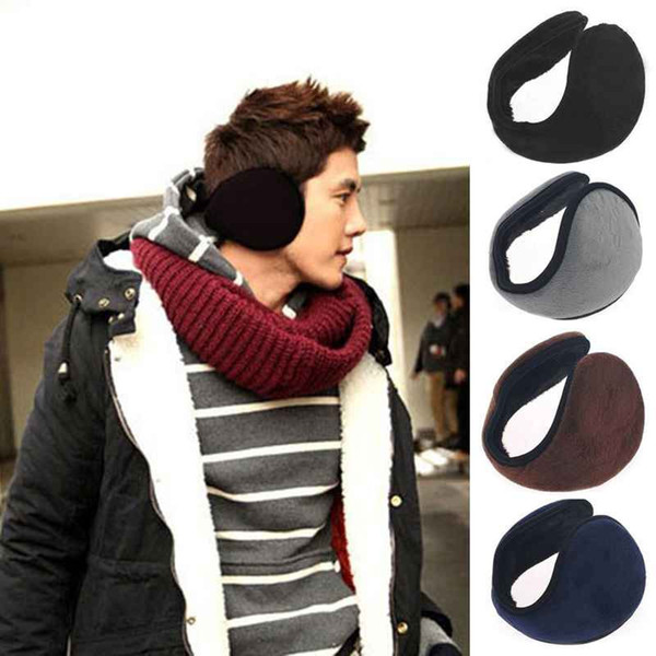 Winter Ear Warmers Earmuffs Ear muffs Behind the Ear Style Women Men Unisex Warm Winter Plush Earmuffs Black