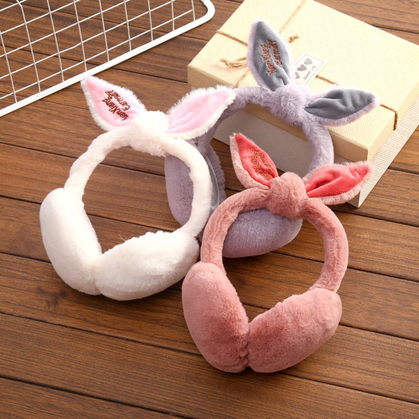 Adjustable!!!Elegant Rabbit Fur Winter Earmuffs For Women Warm Earmuffs Ear Warmers Gifts For Girls Cover Ears Fashion Brand