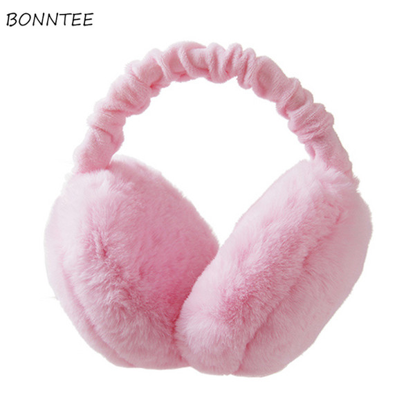 Earmuffs Women Harakuju Kawaii Winter Warm Soft Furry Solid Folding Womens Korean Style All-match Earmuff Trendy Antifreeze Chic