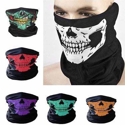 Skull Face Mask Outdoor Sports Ski Bike Motorcycle Scarves Bandana Neck Snood Halloween Party Cosplay Full Face Masks Ear Muffs YYA696