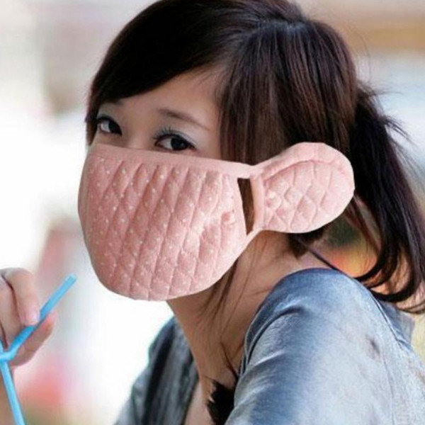 Fashion 2 in 1 Cotton Mask With Earmuffs Dual Protector Anti-Dus Mouth Mask Thick Windproof Mouth-muffle