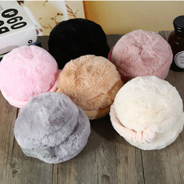 Women Warm Ear Winter Earmuffs Soft Fuzz Adjustable Foldable Earflap Furry Ear Muff Flap