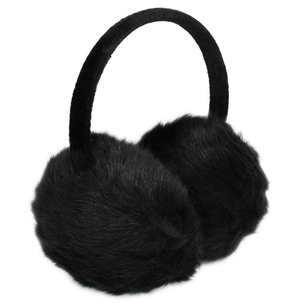 NEW Lady Woman Headband Black Faux Fur Winter Ear Cover Earmuffs