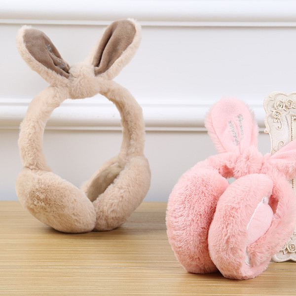 Wholesale- 2017 Adjustable Elegant Rabbit Fur Winter Earmuffs for Women Warm Earmuffs Ear Warmers Gifts for Girls Cover Ears Fashion Brand