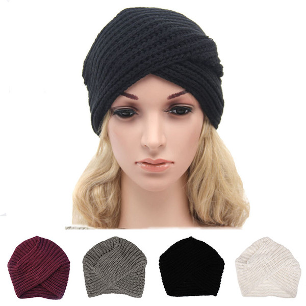 Fashion Knit Intersect Cap Warm Winter Ear Muff Hat Caps Bonnet for Women Christmas Gift Drop Ship 010095