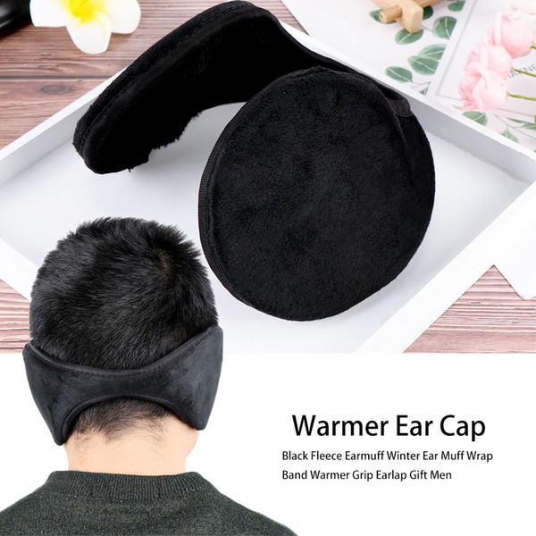Hot Unisex Earmuffs Black Men Earmuff Fleece Ear Warmer Winter Ear Muff Wrap Band Warmer Grip Earlap Comfortable Earmuff Gift