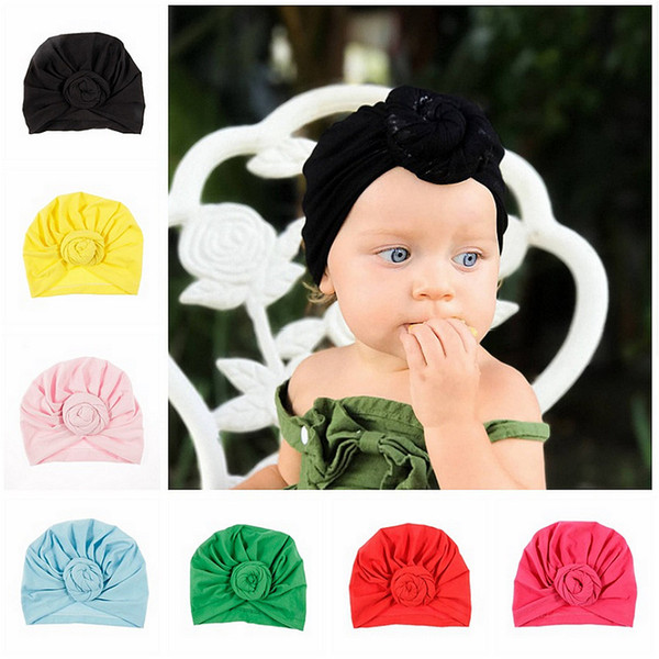 Donut Baby Hat Newborn Elastic Cotton Baby Beanie Cap Multi color Infant Turban Hats baby headband