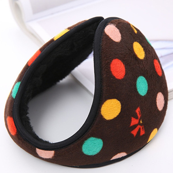 Dot Printed Ladies Warm Earmuffs Winter Accessories for Women Fashionable Plush Warm Earmuffs Ear Warmer