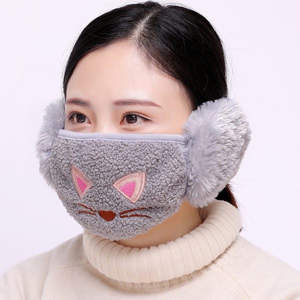 Women Winter Lovely Cache Warmer Cute Fluffy Earmuffs Gauze Mask Earlap ear cover ear muffs Winter freeshipping Orejeras
