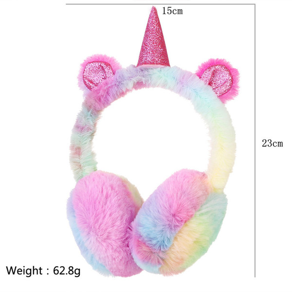Child Ear Muffs Fashion Winter Lovely Thicken Plush Unicorn Children Earmuffs New High Quality Solid Color Kids Ear Warmer