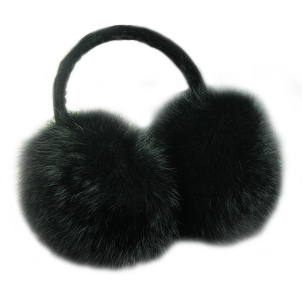 Rabbit Faux Fur Warm Earmuffs for Skiing Riding Hiking Outdoor Winter Earmuffs