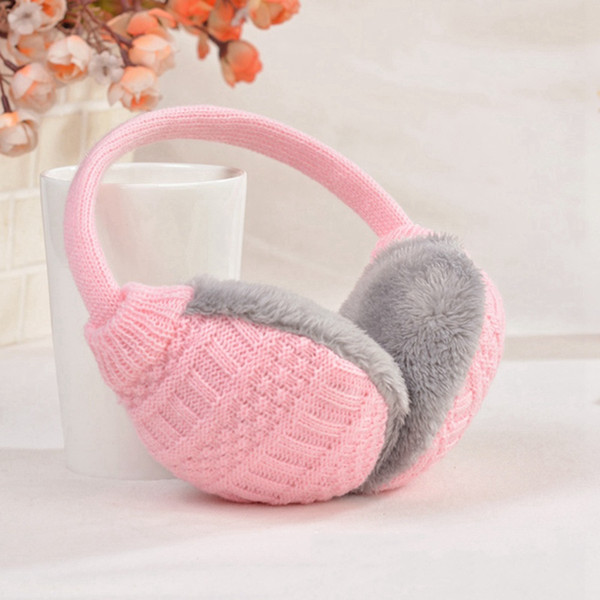Cozy Design Adjustable Earmuffs Knitted Soft Warm Fluffy Faux Fur Earwarmers Winter