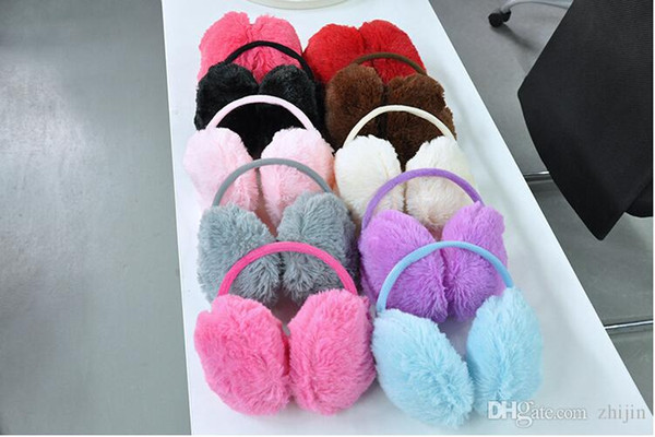 Fashion Elegant Women Ladies Colorful Plush Fluffy Warm Earmuffs Earlap Ear Winter 2015 Hot Sale New
