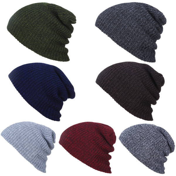 New European and American style winter outdoor sports leisure lovers boys and girls striped high quality knitted hat