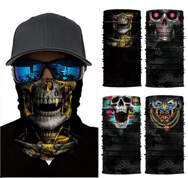 Men and women 3D exaggerated skull mask outdoor sports riding sunscreen hood mask party funny supplies