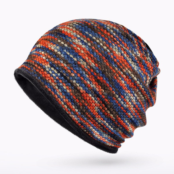 2017 Gorros de Inverno Cachecol Gola das Mulheres ou Homens Hip Hop Chapéus Quente com Veludo Dentro Z-5008