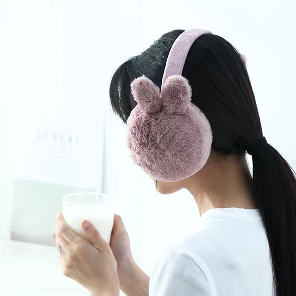 Korean version of winter warm students with a foldable earmuff to protect their ears from cold