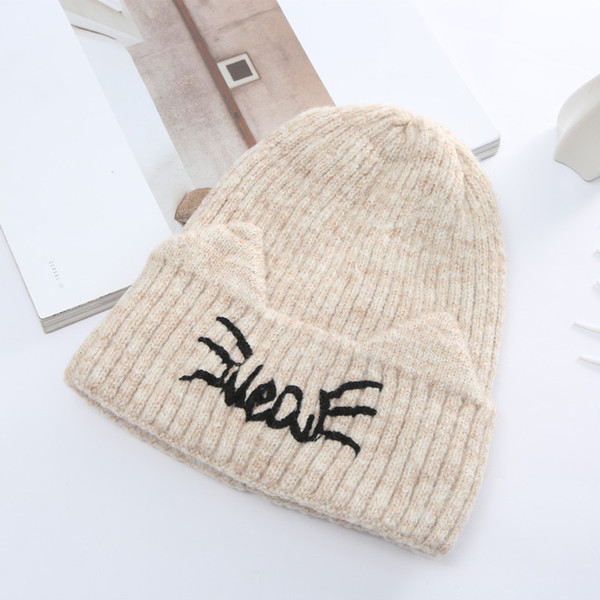 New explosion Women Fashion high quality Knitted Caps Autumn Winter Cotton Warm Hat Solid Color Hip-Hop Hats