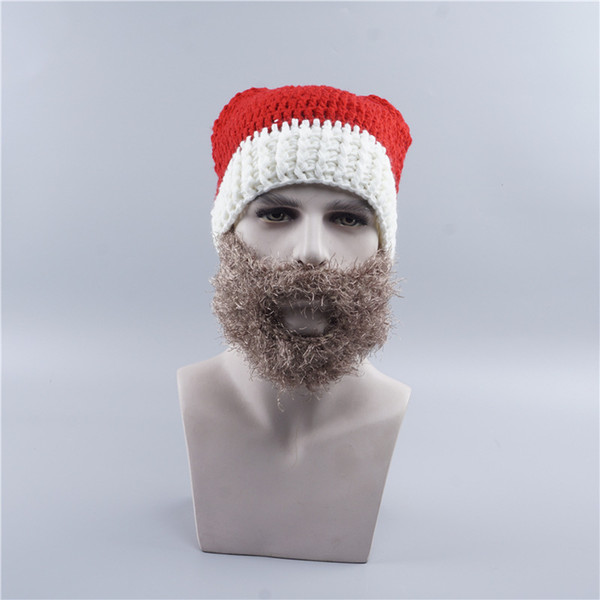Europe And The United States Christmas Hat Men's And Women's Kting Hat Autumn And Winter New Beard Warm Wool Hat Creative Strange Winter
