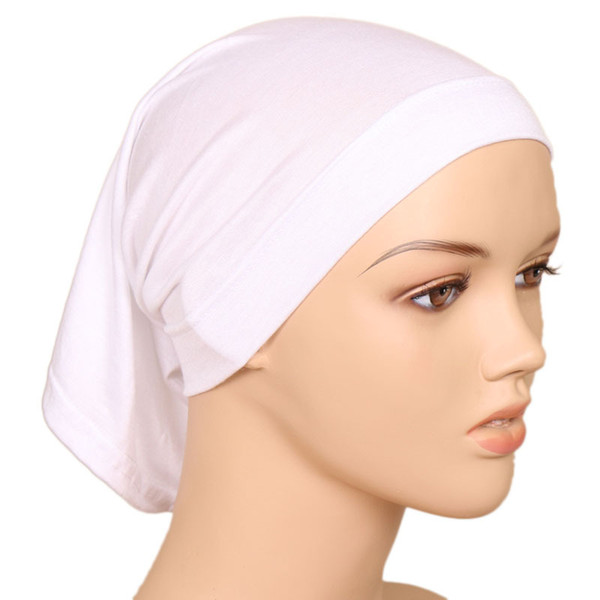 Muslim Hui Caps Monochrome High Elastic Mercerized Cotton Cap Ear Muffs