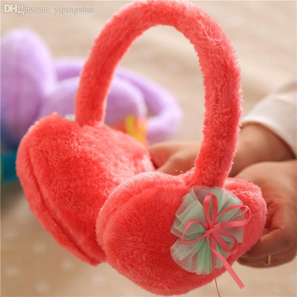 Wholesale-2015 New Bow Heart Girls Plush Earmuffs Ear Warm Cover Fashion Cute Ear Cups