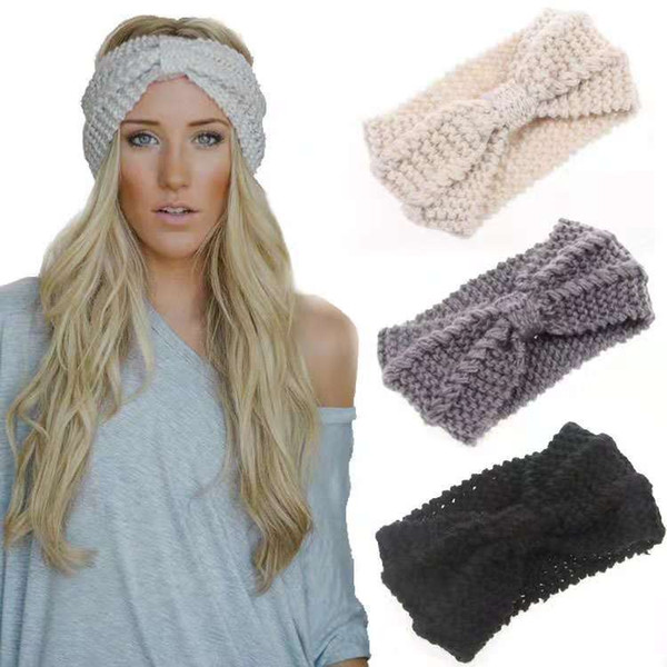 2018 Hot Sales Popular Bohemian Style Women Hair Band 12 Colors Fashion Warm Cotton Knitted Soft Outdoors