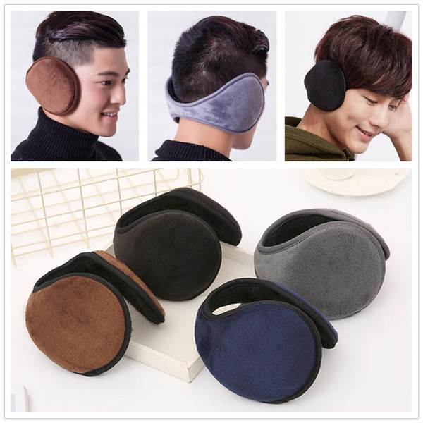 Winter Ear Warmers Earmuffs Ear muffs Behind the Ear Style Unisex Warm Winter Plush Earmuffs Black R191