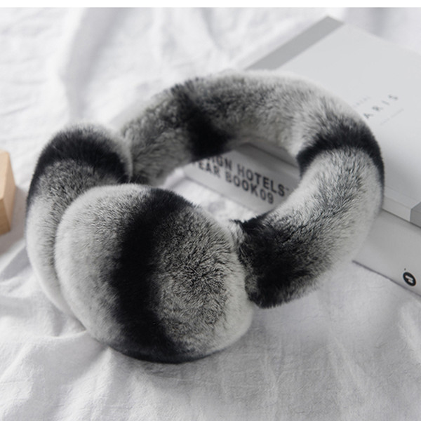 Womens Ear Warmer Real Rabbit Fur Earmuff Warm Winter Girls Earmuffs Winter Accessories For woman Korea Fashion Mask ear