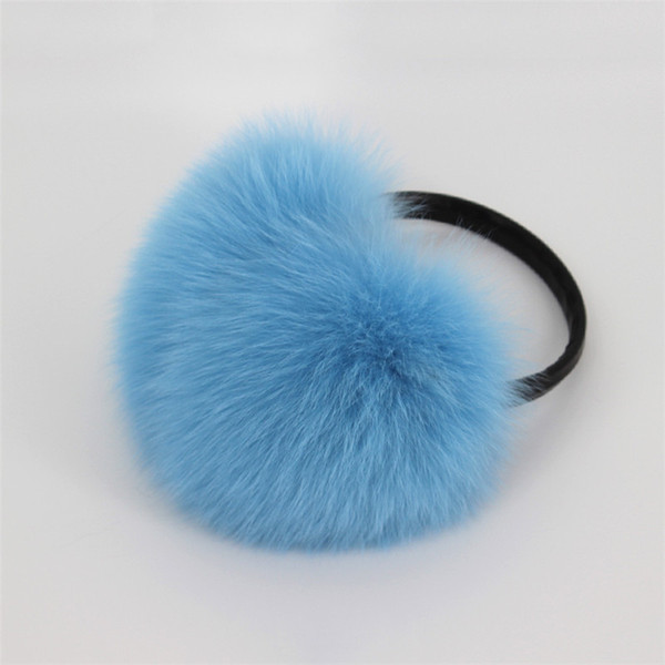 Women Paragraph Oversized 100% Really Fox Fur Earmuffs Korean Real Fur Earmuffs Lovely Personality Plush Ear Cover Warm Gift