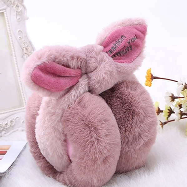 Wholesale- Adjustable!!!Elegant Rabbit Fur Winter Earmuffs For Women Warm Earmuffs Ear Warmers Gifts For Girls Cover Ears Fashion Brand