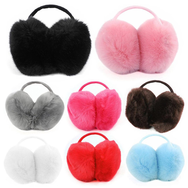 Adult Winter Women Earmuffs Lovers Ear Warmer Plush New Candy Color Teenage Student Girl Soft Warm Ear Muffs Hot Sale