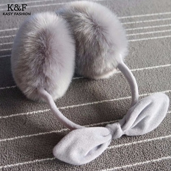 Women Lovely Rabbit Fur Winter Earmuffs2017 Ear Cache Oreilles Warmers Winter Comfort Earmuffs Warm Earmuffs