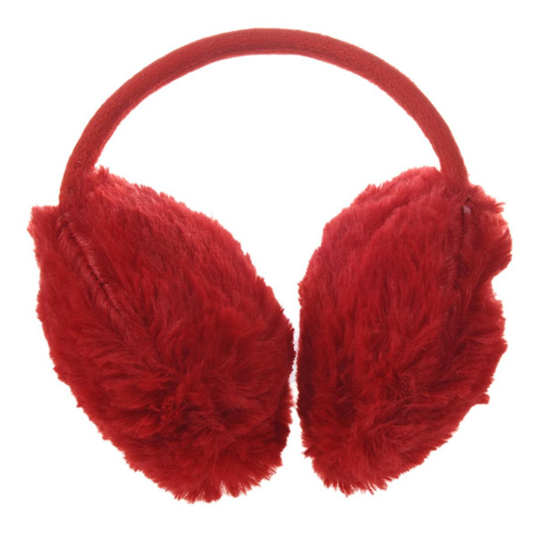 Sale Plastic Headwear Red Fluffy Plush Ear Covers Winter Earmuffs for Women