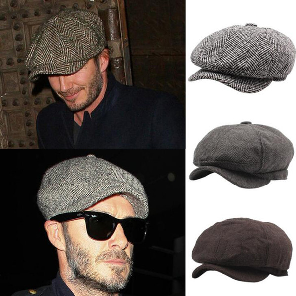 Autumn winter Beckham newsboy caps for men fashion hip hop street snapback caps men
