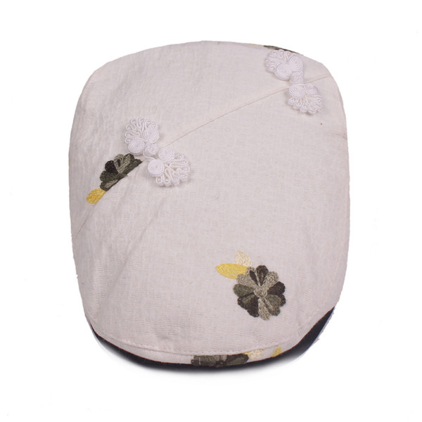 Women Classic Cotton Linen Newsboy Berets Visor Cap Autumn Adjustable Snapback Hat Driving Flat Cabbie Peaked Cap