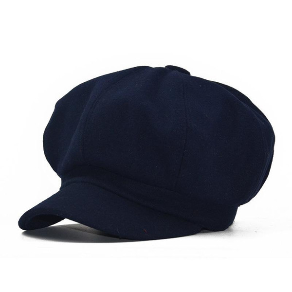 Corduroy Newsboy Cap Retro Literary Female Snapback Cap Leisure Hat For Women Vintage Octagonal Female Casual