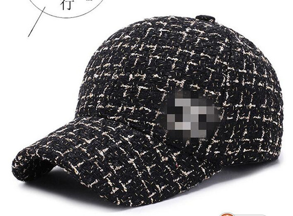 Plaid hat women's winter casual baseball cap tide youth cap women's autumn winter days