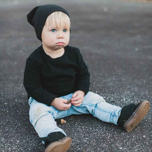 New Fashion Children'S Hood Cap Cotton Soft Street Dance Hip Hop Hat Cap Infant Toddler Child Baby Knitted Hat
