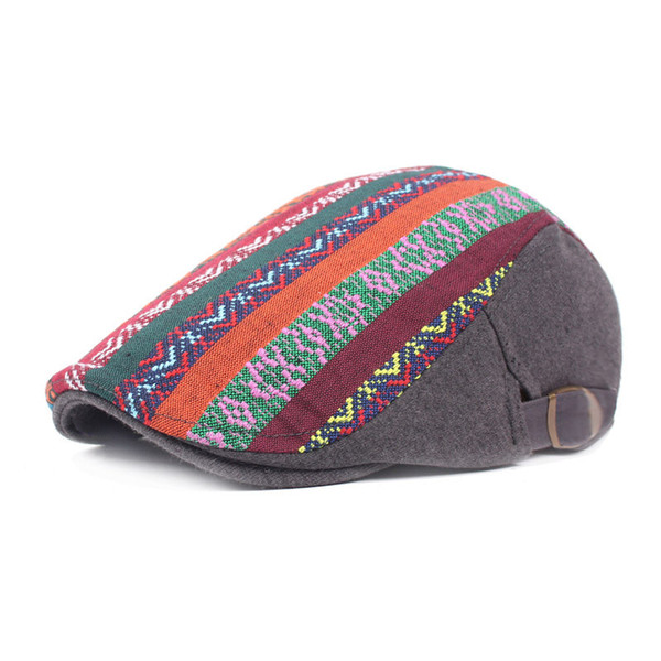 Top quality Women's Newsboy Hats Natainal Style Spring Autumn Winter Warmer Cabbies Ivy Flat Bill Cap Vintage Unisex K6128