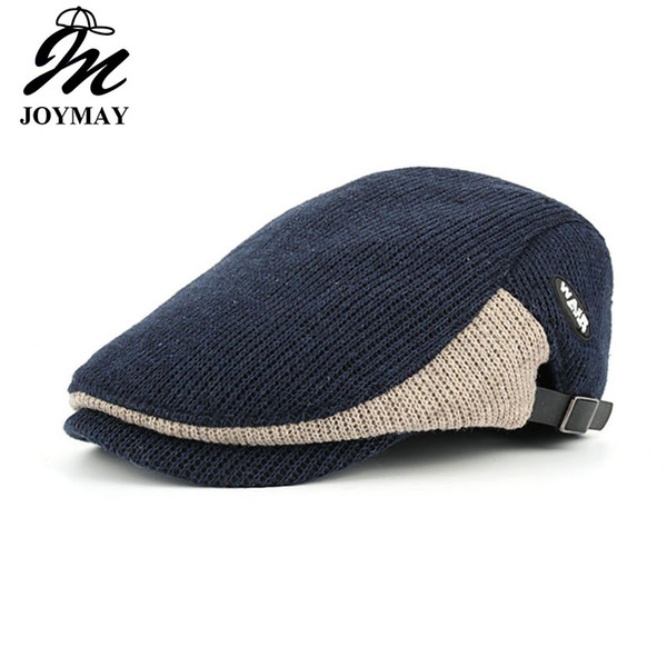 JOYMAY 2018 New Winter Cotton Berets Caps For Men Casual Peaked Caps Berets Hats Casquette Cap Y035 Hot Sale Hats Free Shipping